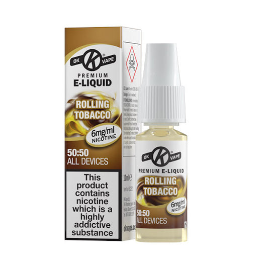 OK Vape 50:50 E-Liquid Rolling Tobacco