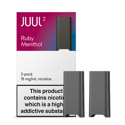 2 JUUL2 Ruby Menthol pods with box