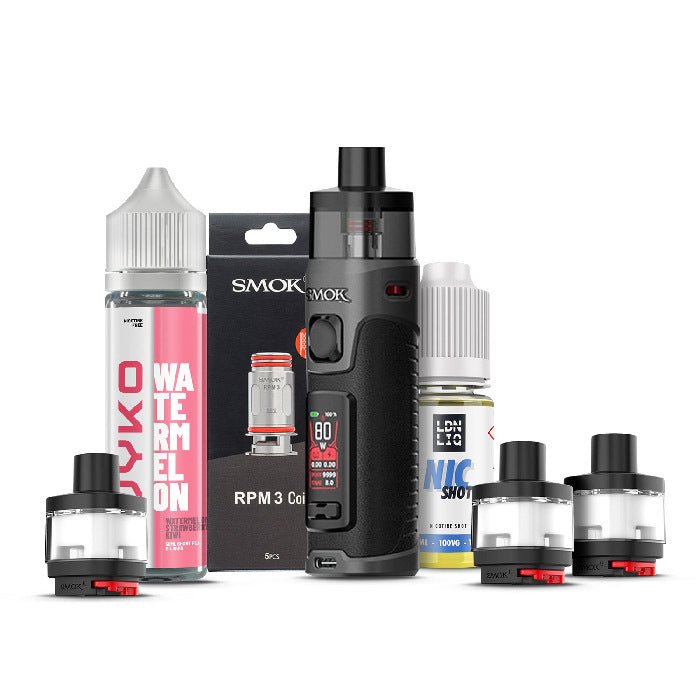 Smok RPM5 Pod Kit Bundle Black Leather