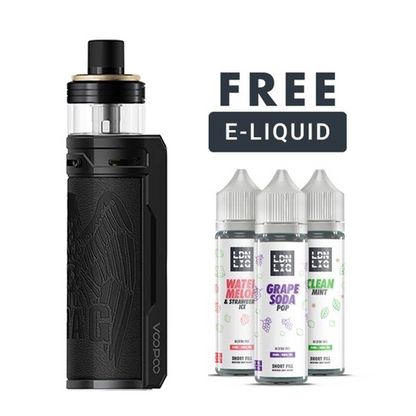 Black VooPoo Drag S PnP-X Kit with 3 e liquids