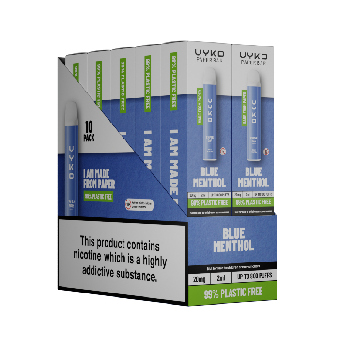 VYKO Paper Bar Disposable Blue Menthol 10 Pack