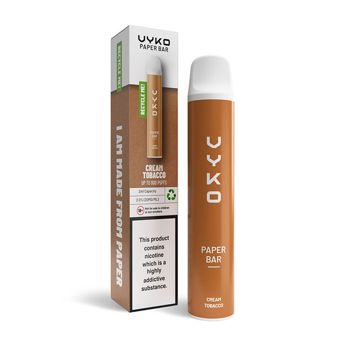 VYKO Paper Bar Box Cream Tobacco