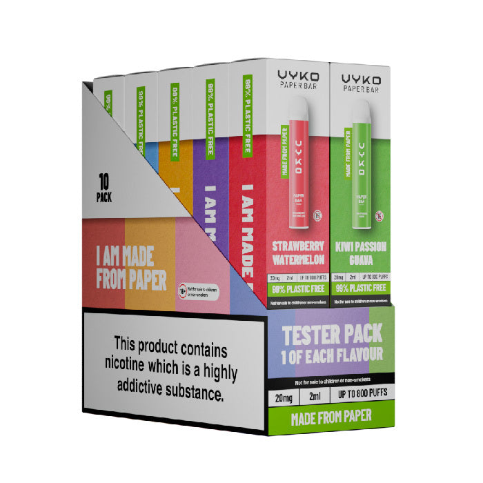 VYKO Paper Bar Tester Pack - 1 of Each Flavour