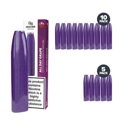 Vampire Vape Geek bar Disposable Kit ll day grape