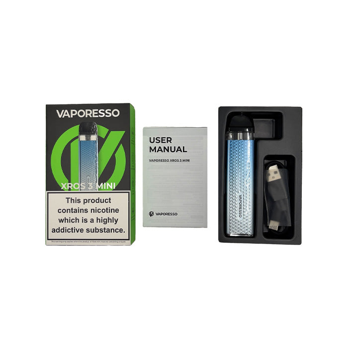 Vaporesso Xros 3 Mini Pod Kit Box Shot
