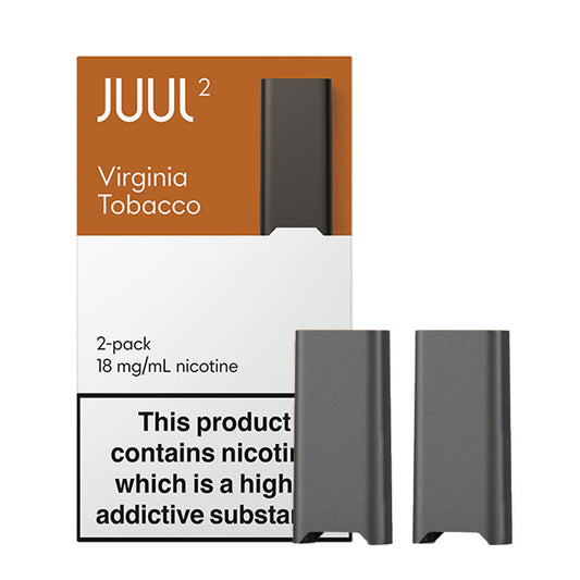2 JUUL2 Virginia Tobacco pods with box