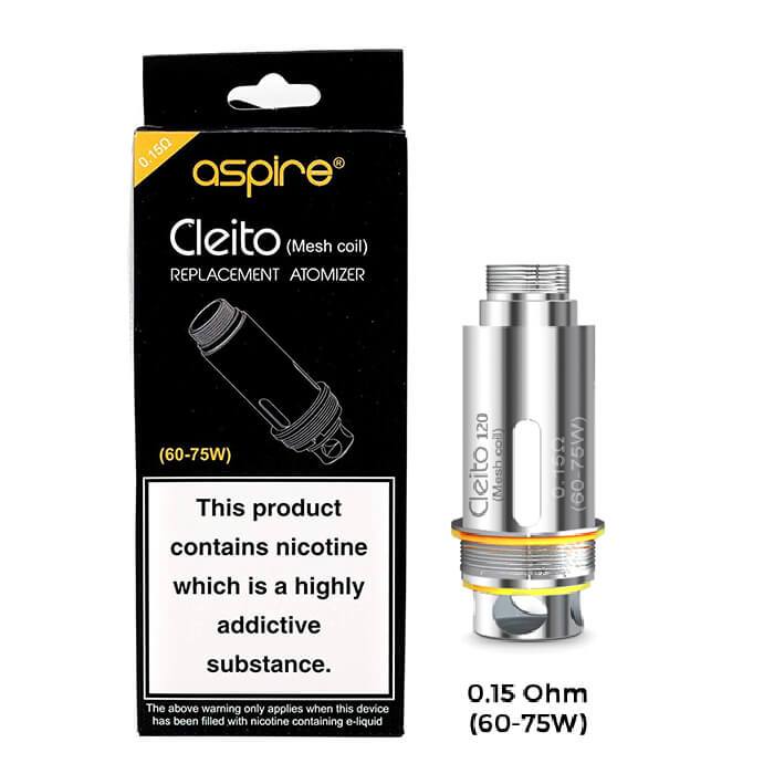 Aspire Cleito 120 Mesh Coil - Single 0.15 ohm Replacement Coil