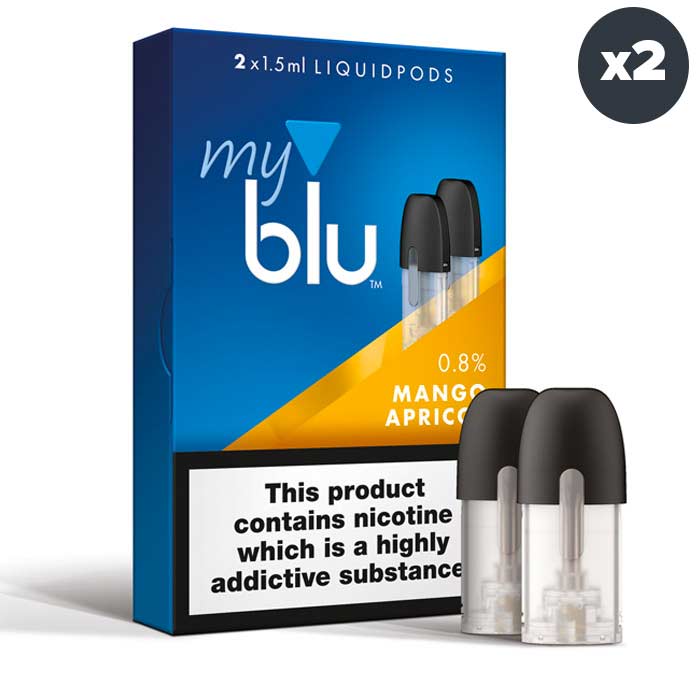 Myblu Liquid Replacement Pods - Mango Apricot - x 2