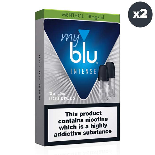 Myblu Liquid Replacement Pods - Menthol - 1.8% NS (Intense) - x 2