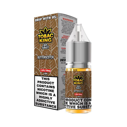 Tobac King on Salt Butterscotch 10ml Nic Salt E-Liquid