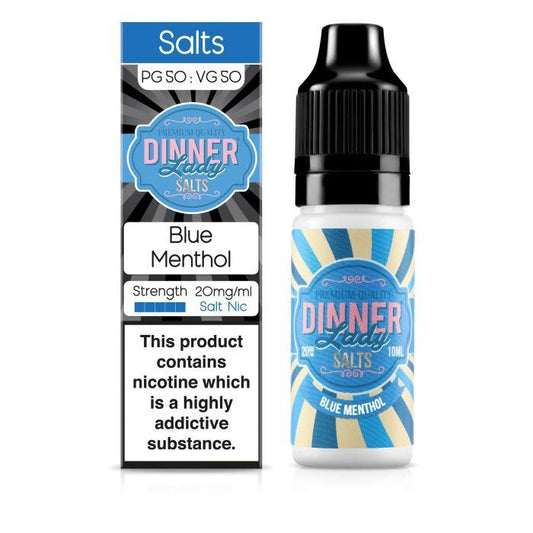 Dinner Lady - Blue Menthol 10ml Salt Nic E-Liquid - 20 mg