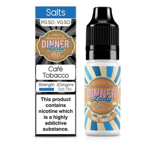 Dinner Lady - Cafe Tobacco 10ml Salt Nic E-Liquid - 20 mg