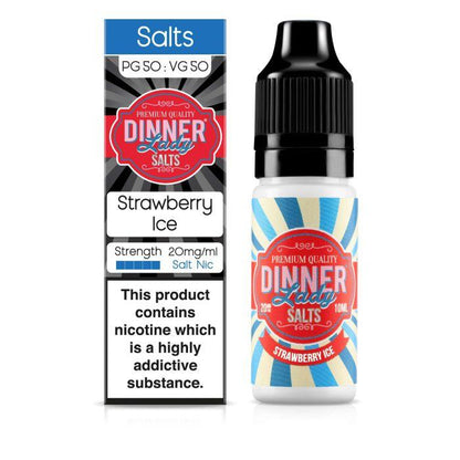 Dinner Lady - Strawberry Ice 10ml Salt Nic E-Liquid - 20 mg