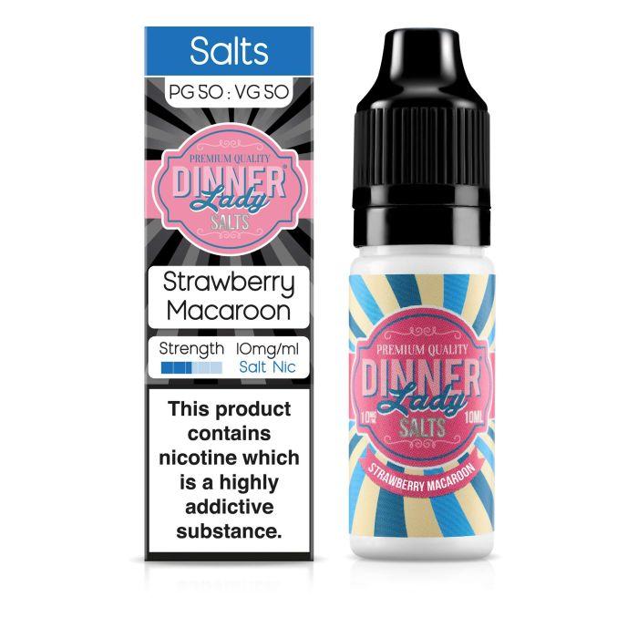 Dinner Lady - Strawberry Macaroon 10ml Salt Nic E-Liquid - 10 mg