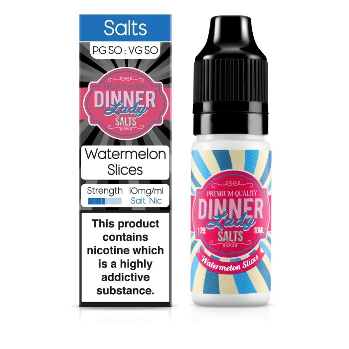 Dinner Lady - Watermelon Slices 10ml Salt Nic E-Liquid - 10 mg