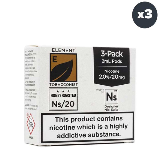 Element NS20 Series - Honey Roast Tobacco Pods - x 3