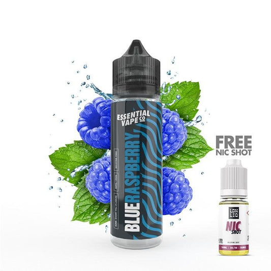 Essential Vape Co Blue Raspberry 50ml Short Fill E-Liquid