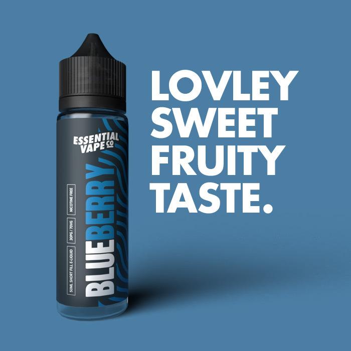 Essential Vape Co Blueberry 50ml Short Fill E-Liquid | UK ECIG STORE Essential Vape Co Blueberry 50ml Short Fill E-Liquid | UK ECIG STORE