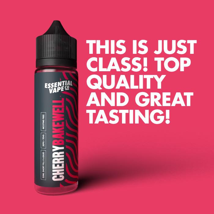 cherry bakewell vape juice Essential Vape Co Cherry Bakewell 50ml E-Liquid