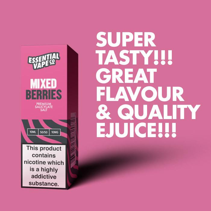 Essential Vape Co Mixed Berries - 10ml Nicotine Salt E-Liquid - Review