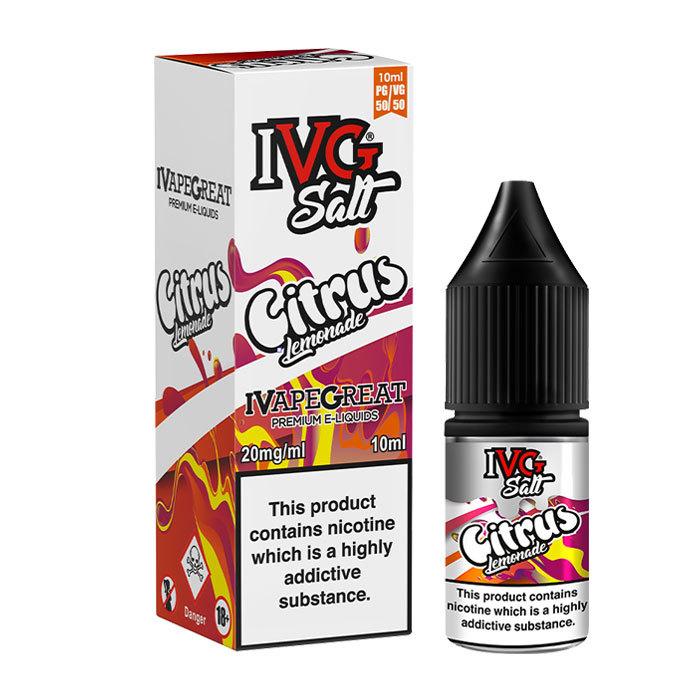 IVG Citrus Lemonade 10ml Nicotine Salt E-Liquid - 20mg Nic Salt
