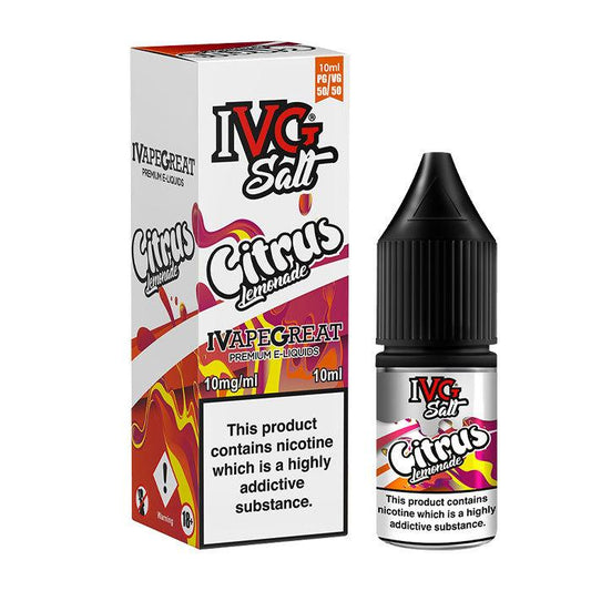 IVG Citrus Lemonade 10ml Nicotine Salt E-Liquid - 10mg Nic Salt