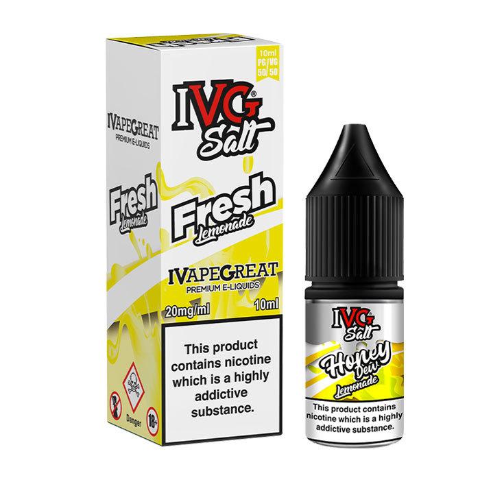 IVG Fresh Lemonade 10ml Nicotine Salt E-Liquid - 20mg Nic Salt
