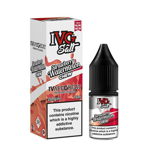 IVG Strawberry Watermelon 10ml Nicotine Salt E-Liquid - 20mg Nic Salt