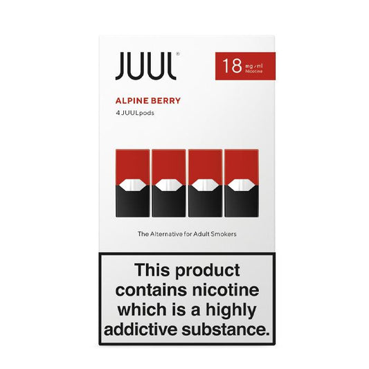 Juul Pods Alpine Berry x 4 18 mg Nicotine Salt E liquid Pods