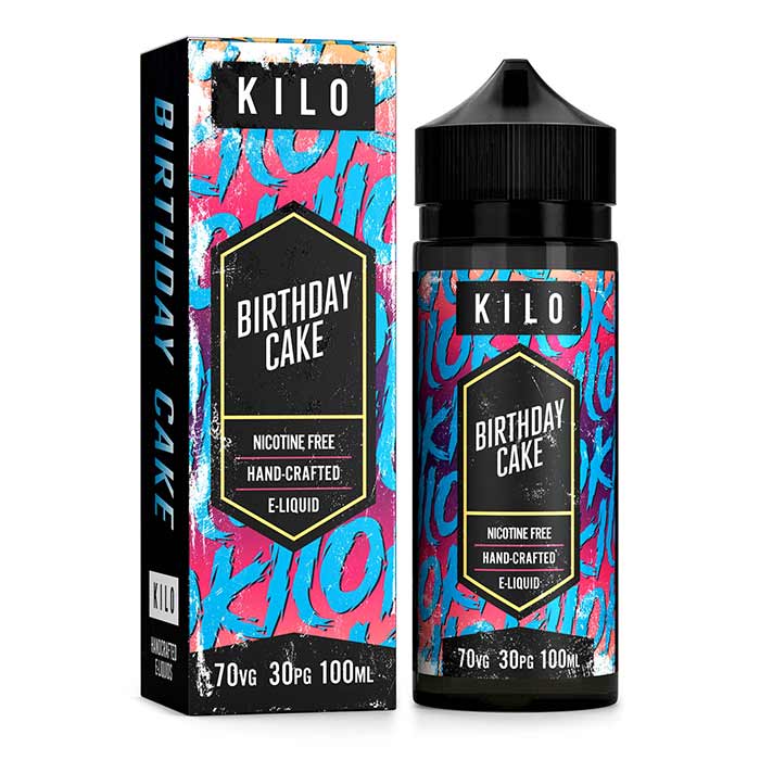Kilo E-Liquids - Black Series - Birthday Cake 100ml Short Fill E-Liquid