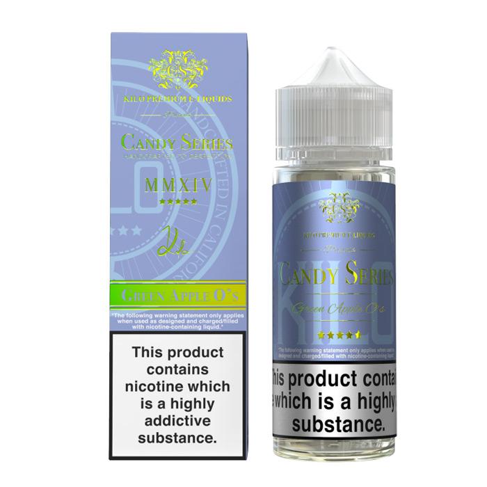 Kilo E-Liquids - Candy Series - Green Apple O's 100ml Short Fill E-Liquid