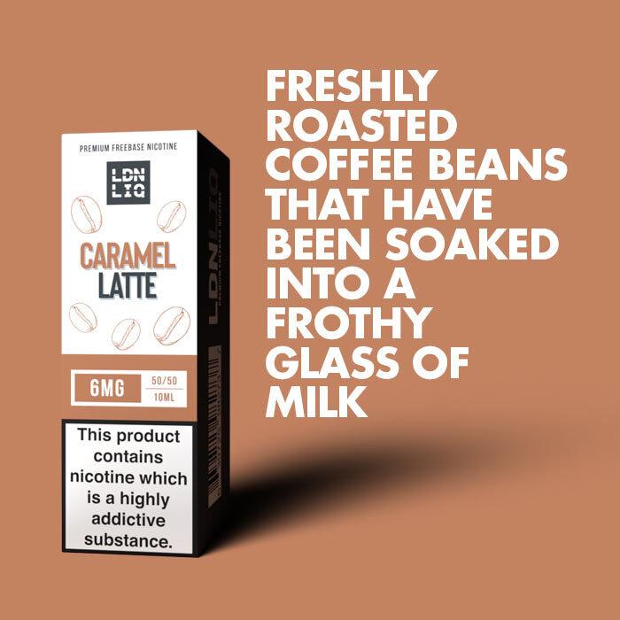 caramel coffee bean vape juice LDN LIQ Caramel Latte | 10ml E-Liquid