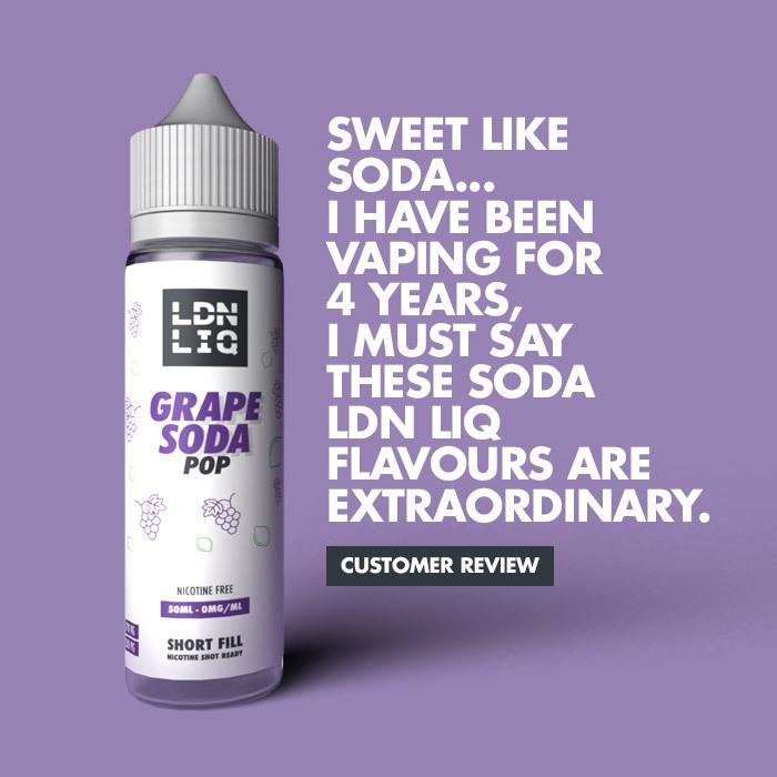 LDN LIQ Grape Soda Pop 50ml Short Fill E-Liquid - Review