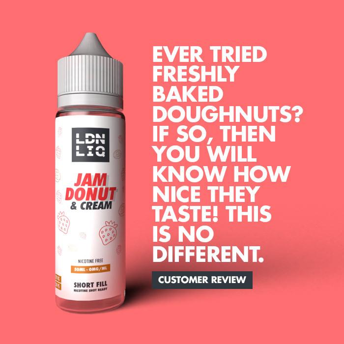 LDN LIQ Jam Donut & Cream 50ml Short Fill E-Liquid - Review