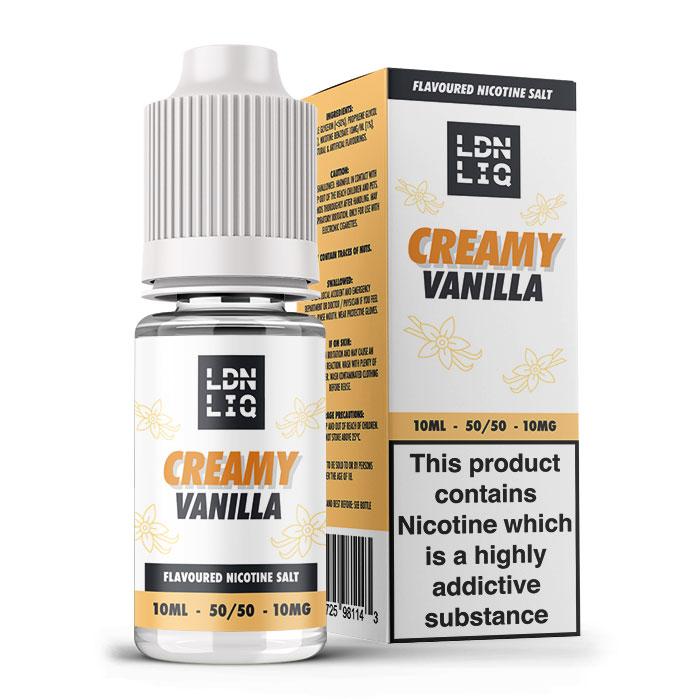 LDN LIQ Nic Salts Creamy Vanilla 10ml E-Liquid - 10mg