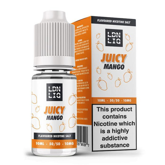 LDN LIQ Nic Salts Juicy Mango 10ml E-Liquid - 10mg