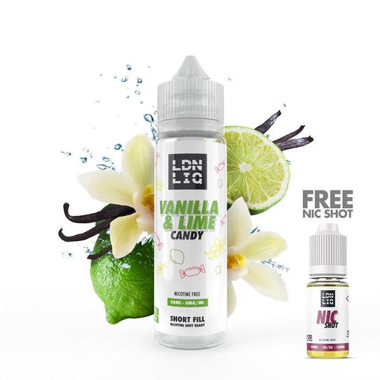 LDN LIQ Vanilla & Lime Candy 50ml Short Fill E-Liquid