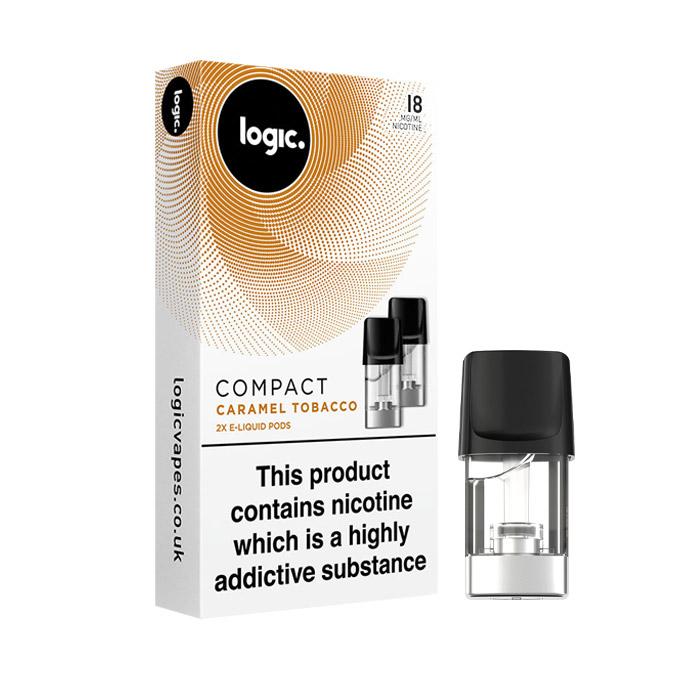 Logic Caramel Tobacco Compact Vape Pods - 18mg