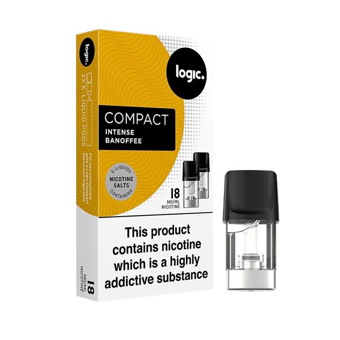 Logic Compact Intense 18mg NS Vape Pods - Banoffee