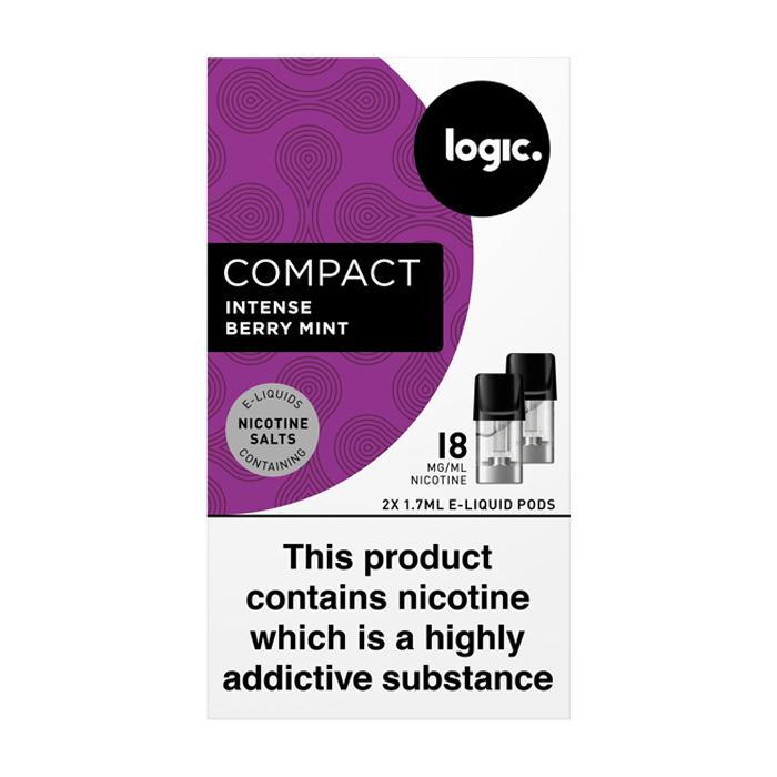 Logic Compact Intense 18mg NS Vape Pods - Berry Mint