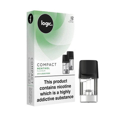Logic Menthol Compact Vape Pods - 12mg