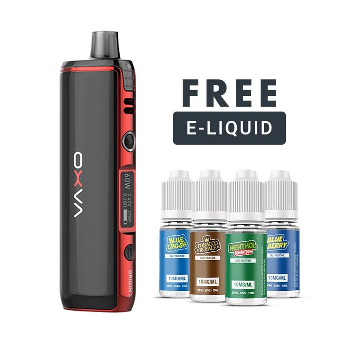 OXVA - Origin X Pod Kit - With free 10ml nicotine salt e liquid