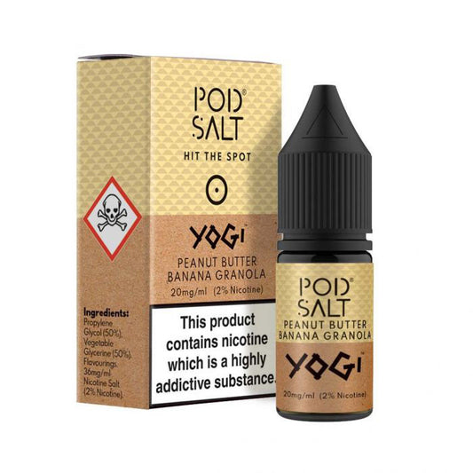 Pod Salt Fusions Yogi Peanut Butter Granola 10ml 20mg Nic Salt E-Liquid