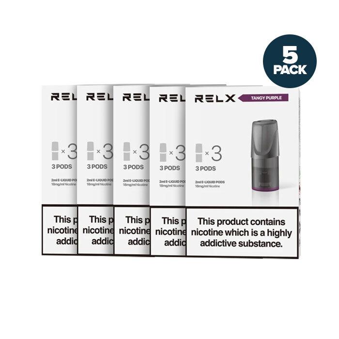 RELX Replacement 2ml Pods 5 Pack - Tangy Purple