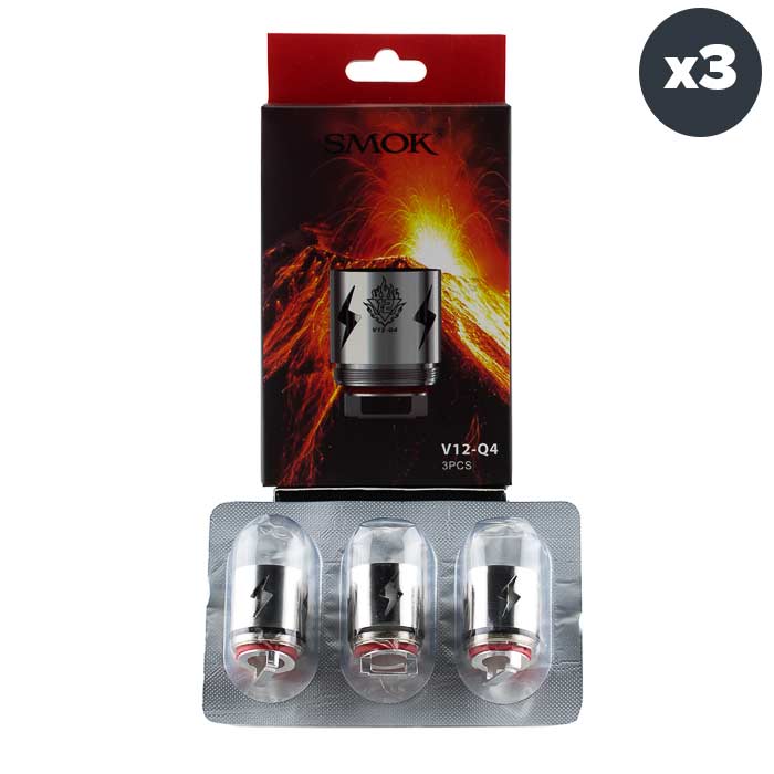 Smok TFV12 V12-Q4 Atomizer Heads (Pack of 3) - x 3