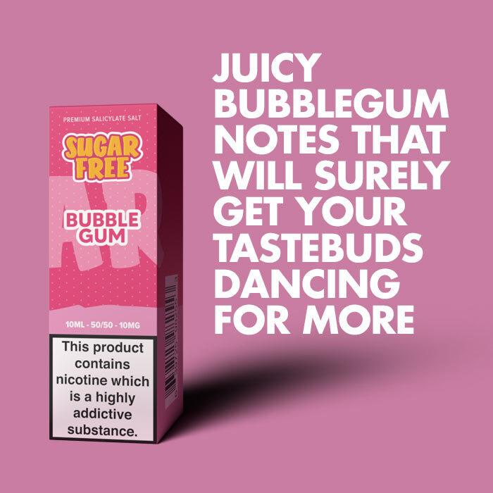 Sugar Free Bubblegum | 10ml Nicotine Salt E-Liquid | UK ECIG STORE