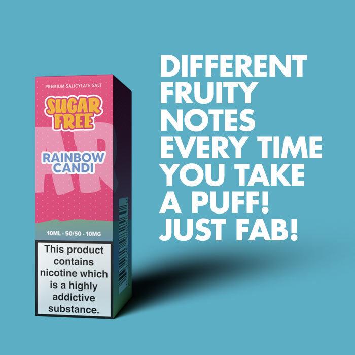 Sugar Free Rainbow Candi | 10ml Nicotine Salt E-Liquid | UK ECIG STORE