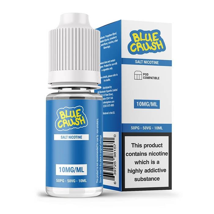 UK ECIG STORE Salt Nicotine Blue Crush 10ml E-Liquid - 10mg Salt Nic