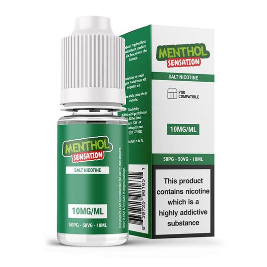 UK ECIG STORE Salt Nicotine Menthol Sensation 10ml - Add on