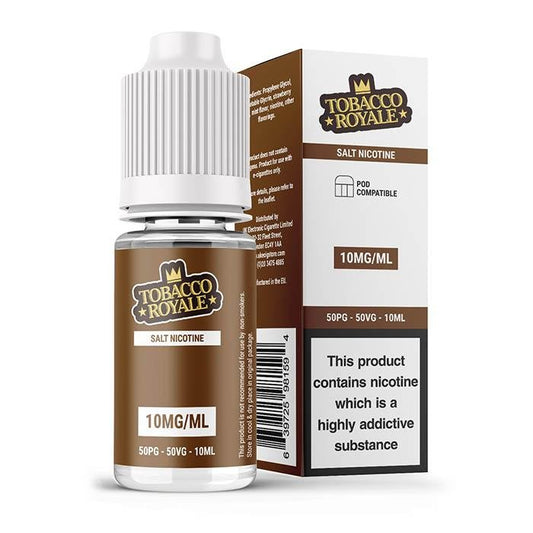 UK ECIG STORE Salt Nicotine Tobacco Royale 10ml E-Liquid - 10mg Salt Nic